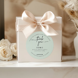 Étiquette de Merci à pinceau personnalisé