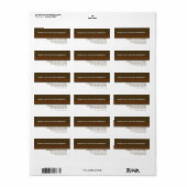 Étiquette de Merci d'affaires en acajou (Feuille entière)