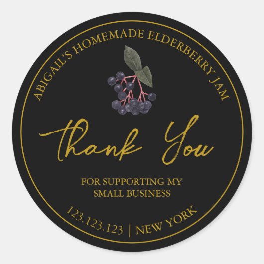 Étiquette de Merci de confiture d'airelle maison s (Devant)