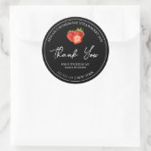 Étiquette de Merci de confiture de fraises maison  (Sac)