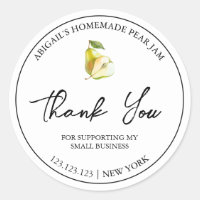 Étiquette de Merci de confiture de poires maison s
