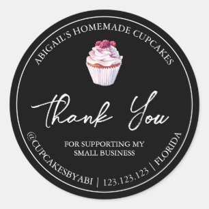 Étiquette de Merci de Cupcake maison simple