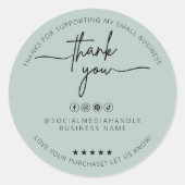 Étiquette de Merci de l'autocollant vert clair per (Devant)