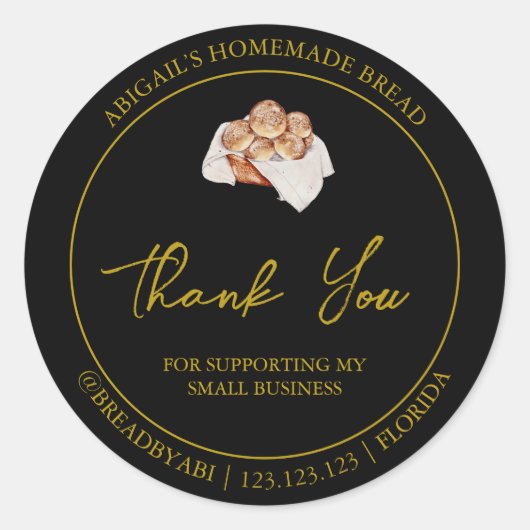 Étiquette de Merci de pain maison simple (Devant)
