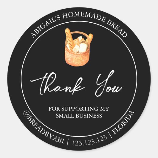 Étiquette de Merci de pain maison simple (Devant)