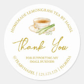 Étiquette de Merci de thé en citronnelle maison si (Devant)