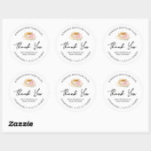 Étiquette de Merci de thé Rose maison simple (Feuille)