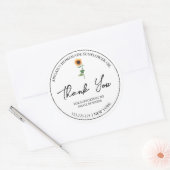 Étiquette de Merci d'huile de tournesol maison sim (Enveloppe)