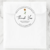 Étiquette de Merci d'huile de tournesol maison sim (Sac)