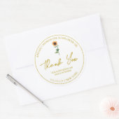 Étiquette de Merci d'huile de tournesol maison sim (Enveloppe)