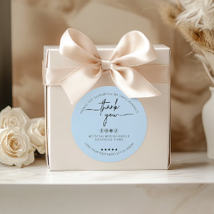 Étiquette de Merci Dusty Blue personnalisé