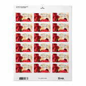 Étiquette de Merci floral personnalisé (Feuille entière)