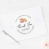 Étiquette de Merci Macaron maison simple (Enveloppe)