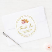 Étiquette de Merci Macaron maison simple (Enveloppe)