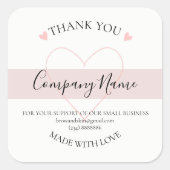 Étiquette de MERCI maison personnalisé (Devant)