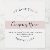 Étiquette de MERCI maison personnalisé (Étiquettes simples)