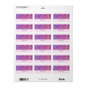 Étiquette de Merci moderne Zebra (Feuille entière)