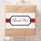 Étiquette de Merci rouge (En situation)