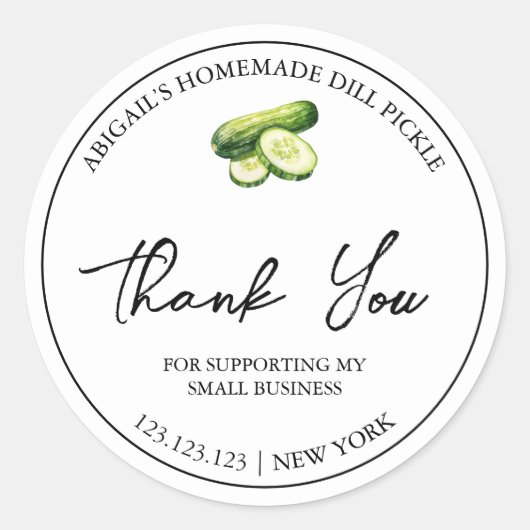 Étiquette de Merci simple en chiche fait maison (Devant)