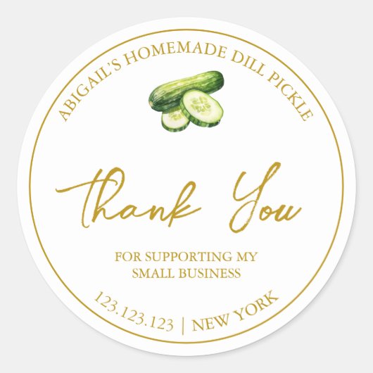 Étiquette de Merci simple en chiche fait maison (Devant)