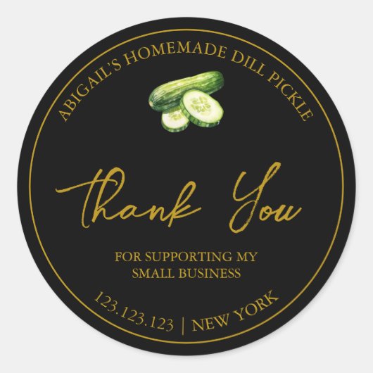 Étiquette de Merci simple en chiche fait maison (Devant)