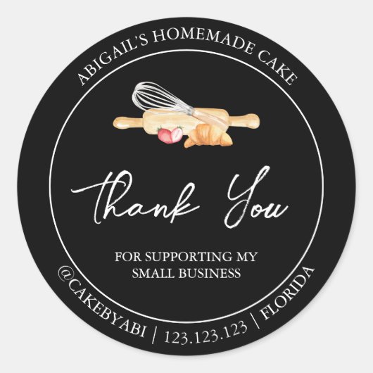 Étiquette de Merci simple fait maison (Devant)