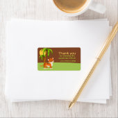 Étiquette de Merci Tiger Bébé mignon (En situation)