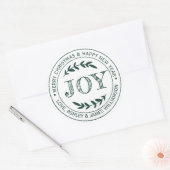 Étiquette de message de Noël JOY Cadeau (Enveloppe)