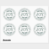 Étiquette de message de Noël JOY Cadeau (Feuille)