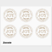 Étiquette de message de Noël JOY Gold Cadeau (Feuille)