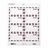 Étiquette de messagerie avec adresse de retour (Feuille entière)