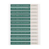 Étiquette de messagerie couleur vert et blanc minc (Feuille)