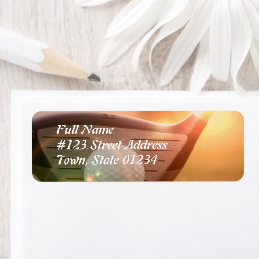 Étiquette de messagerie de Golf Puter (En situation)