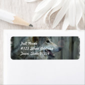 Étiquette de messagerie du loup mexicain (En situation)