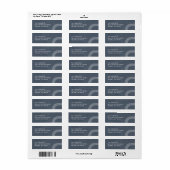 Étiquette de messagerie géométrique Abstrait - Ble (Feuille entière)