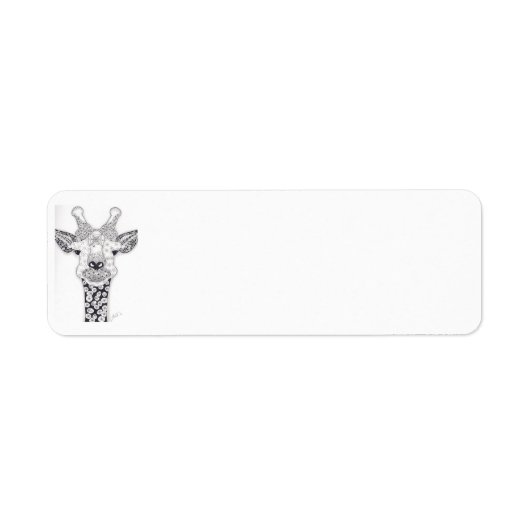 Étiquette de messagerie Giraffe (Devant)