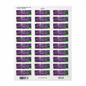 Étiquette de messagerie Lilacs violet (Feuille entière)