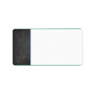 Étiquette de messagerie Mariage bleu Chalkboard