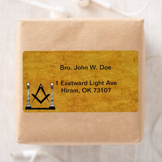 Étiquette de messagerie masonic (En situation)