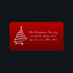 étiquette de messagerie XMAS blanc rouge de 1,25 p<br><div class="desc">Ce bâton de Noël XMAS blanc 1, 25 po x 2, 75 po de taille personnalisée Chic et tendance Arbre de Noël XMAS blanc rouge sur Étiquette de adresse de messagerie est à la fois tendance et chic. Ils sont imprimés sur des étiquettes Avery® à l'aide d'une technologie d'impression couleur...</div>