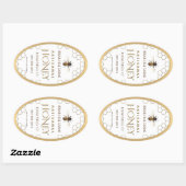 Étiquette de miel avec nid d'abeille, bordure d'ab (Feuille)