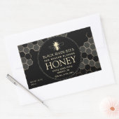 Étiquette de miel avec peigne de miel et abeille s (Enveloppe)