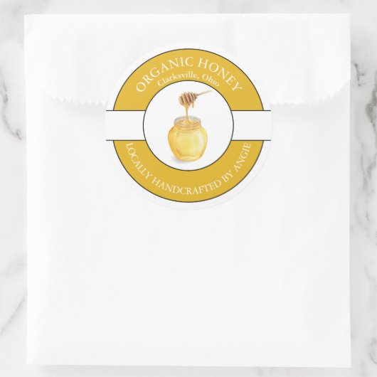 Étiquette de miel bio (Sac)