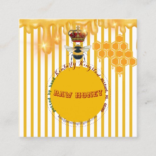 étiquette de miel brut si beau (Devant)