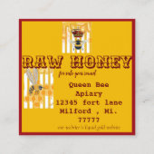 étiquette de miel brut si beau (Dos)