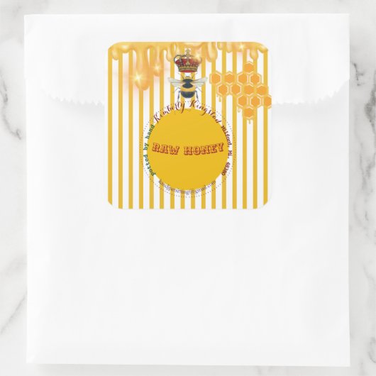 étiquette de miel brut si beau (Sac)
