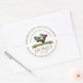 Étiquette de miel de canneberge avec canneberges (Enveloppe)