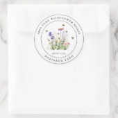 Étiquette de miel de fleurs sauvages avec abeilles (Sac)