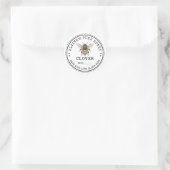 Étiquette de miel de trèfle avec illustration de a (Sac)