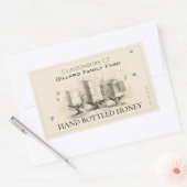 Étiquette de miel d'ivoire (trois ruches) (Enveloppe)